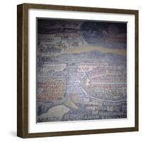 Madaba Mosaic Map, 6th Century AD, Detail Showing Jerusalem, Madaba, Jordan, Middle East-Christopher Rennie-Framed Photographic Print