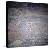 Madaba Mosaic Map, 6th Century AD, Detail Showing Jerusalem, Madaba, Jordan, Middle East-Christopher Rennie-Stretched Canvas