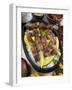 Madagascan Food, Mosakiki, Zebu Skewers with Mango and Rice, Madagascar, Africa-Tondini Nico-Framed Photographic Print