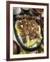 Madagascan Food, Mosakiki, Zebu Skewers with Mango and Rice, Madagascar, Africa-Tondini Nico-Framed Photographic Print