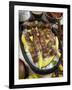 Madagascan Food, Mosakiki, Zebu Skewers with Mango and Rice, Madagascar, Africa-Tondini Nico-Framed Photographic Print