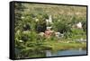 Madagascar, Ampefy, old church seen from Lake Kavitaha.-Anthony Asael-Framed Stretched Canvas