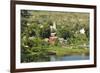 Madagascar, Ampefy, old church seen from Lake Kavitaha.-Anthony Asael-Framed Photographic Print