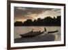 Madagascar, Beopaka, Pirogues at Dusk on Manambolo River-Roberto Cattini-Framed Photographic Print