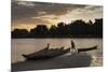 Madagascar, Beopaka, Pirogues at Dusk on Manambolo River-Roberto Cattini-Mounted Photographic Print