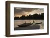 Madagascar, Beopaka, Pirogues at Dusk on Manambolo River-Roberto Cattini-Framed Photographic Print