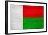 Madagascar Flag Design with Wood Patterning - Flags of the World Series-Philippe Hugonnard-Framed Art Print