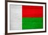 Madagascar Flag Design with Wood Patterning - Flags of the World Series-Philippe Hugonnard-Framed Art Print