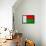 Madagascar Flag Design with Wood Patterning - Flags of the World Series-Philippe Hugonnard-Framed Stretched Canvas displayed on a wall