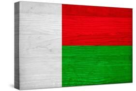 Madagascar Flag Design with Wood Patterning - Flags of the World Series-Philippe Hugonnard-Stretched Canvas