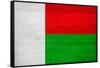 Madagascar Flag Design with Wood Patterning - Flags of the World Series-Philippe Hugonnard-Framed Stretched Canvas