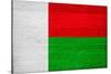 Madagascar Flag Design with Wood Patterning - Flags of the World Series-Philippe Hugonnard-Stretched Canvas