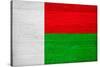 Madagascar Flag Design with Wood Patterning - Flags of the World Series-Philippe Hugonnard-Stretched Canvas