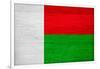 Madagascar Flag Design with Wood Patterning - Flags of the World Series-Philippe Hugonnard-Framed Art Print