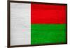 Madagascar Flag Design with Wood Patterning - Flags of the World Series-Philippe Hugonnard-Framed Art Print