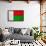 Madagascar Flag Design with Wood Patterning - Flags of the World Series-Philippe Hugonnard-Framed Art Print displayed on a wall