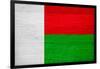 Madagascar Flag Design with Wood Patterning - Flags of the World Series-Philippe Hugonnard-Framed Art Print