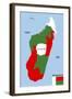 Madagascar Map-tony4urban-Framed Art Print