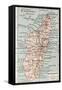 Madagascar Old Map-marzolino-Framed Stretched Canvas