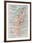 Madagascar Old Map-marzolino-Framed Art Print