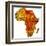 Madagascar on Actual Map of Africa-michal812-Framed Art Print