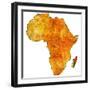 Madagascar on Actual Map of Africa-michal812-Framed Premium Giclee Print