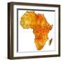 Madagascar on Actual Map of Africa-michal812-Framed Art Print