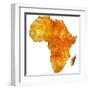 Madagascar on Actual Map of Africa-michal812-Framed Art Print