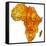 Madagascar on Actual Map of Africa-michal812-Framed Stretched Canvas