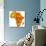 Madagascar on Actual Map of Africa-michal812-Art Print displayed on a wall