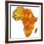 Madagascar on Actual Map of Africa-michal812-Framed Art Print