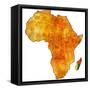 Madagascar on Actual Map of Africa-michal812-Framed Stretched Canvas