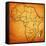 Madagascar on Actual Map of Africa-michal812-Framed Stretched Canvas