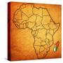 Madagascar on Actual Map of Africa-michal812-Stretched Canvas