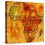 Madagascar on Actual Map of Africa-michal812-Stretched Canvas