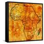 Madagascar on Actual Map of Africa-michal812-Framed Stretched Canvas