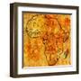 Madagascar on Actual Map of Africa-michal812-Framed Art Print