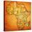 Madagascar on Actual Map of Africa-michal812-Stretched Canvas