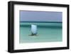 Madagascar, Salary, a Pirogue Sailing in the Blue Sea-Roberto Cattini-Framed Photographic Print