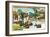 Madagascar, the Trial by Crocodiles and Customary Burial Places, 1908-null-Framed Giclee Print