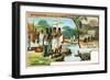 Madagascar, the Trial by Crocodiles and Customary Burial Places, 1908-null-Framed Giclee Print