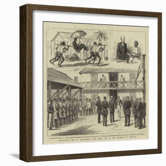 Madagascar, Visit of Rear-Admiral Gore Jones, Cb, to the Governor of Tamatave-null-Framed Giclee Print