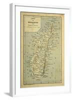 Madagascar War 1885-95, Map of Madagascar-Louis Bombled-Framed Art Print