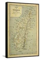 Madagascar War 1885-95, Map of Madagascar-Louis Bombled-Framed Stretched Canvas