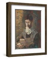 Madam Camille Redon Reading-Odilon Redon-Framed Giclee Print