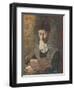 Madam Camille Redon Reading-Odilon Redon-Framed Giclee Print