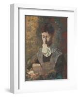 Madam Camille Redon Reading-Odilon Redon-Framed Giclee Print