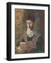 Madam Camille Redon Reading-Odilon Redon-Framed Giclee Print