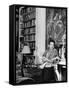Madam Elsa Schiaparelli Enjoying Her Study Which is Filled with Treasures, Paintings, and Books-Hans Wild-Framed Stretched Canvas