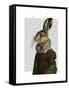 Madam Hare Portrait-Fab Funky-Framed Stretched Canvas